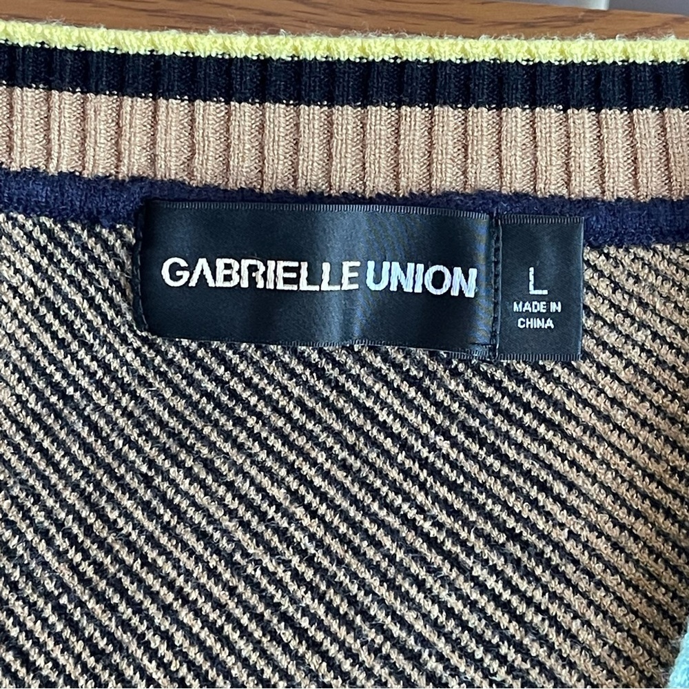 Gabrielle Union Plaid Sweater Vest Size L - Picture 3 of 9